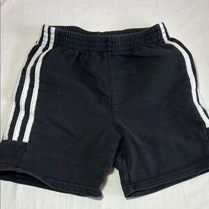 adidas Kids Black Shorts with White Accents, size 6